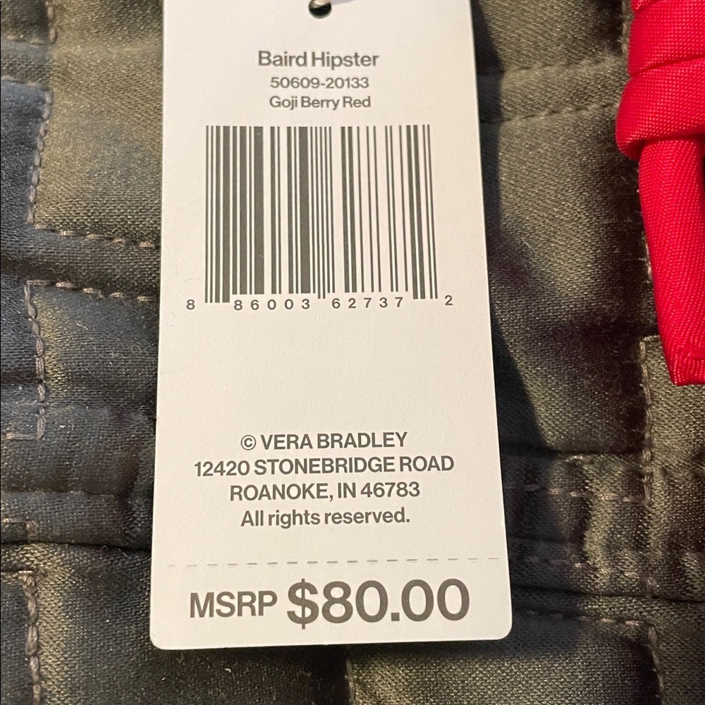 Vera Bradley Baird Hipster is Goji Berry Red - Picture 2 of 4